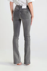 Jeans bootcut grigio délavé