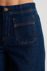 Dark blue palazzo jeans
