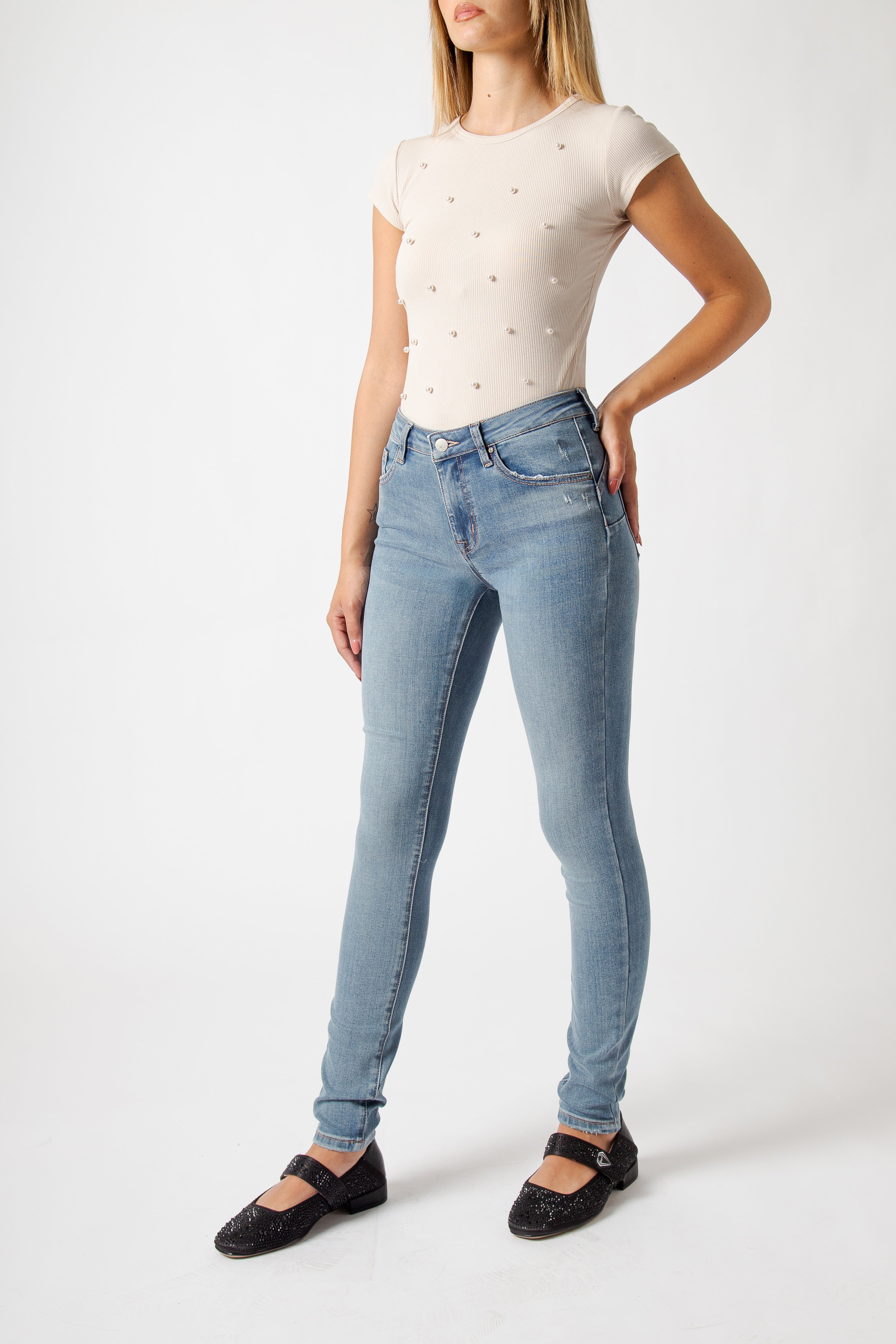 Jeans Donna Skinny Fit – Denim Chiaro Lavaggio Soft