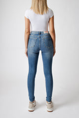 Jeans Donna Skinny Fit con Strass – Denim Blu, Vita Media