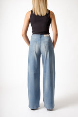 Jeans wide leg in denim stretch