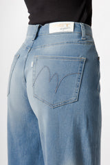 Jeans wide leg in denim stretch