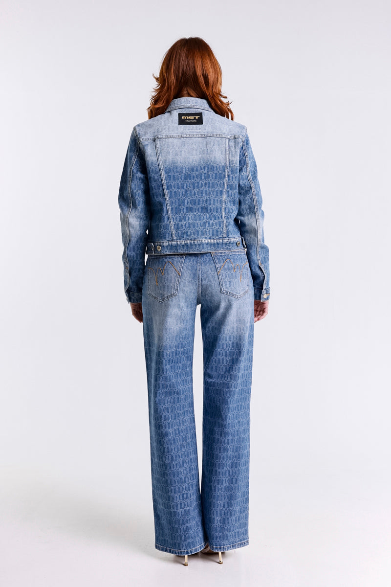 PANTALONE DENIM STAMPA LOGO