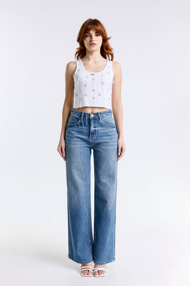 CROP TOP CON APPLICAZIONI