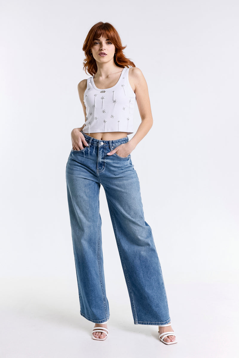 CROP TOP CON APPLICAZIONI