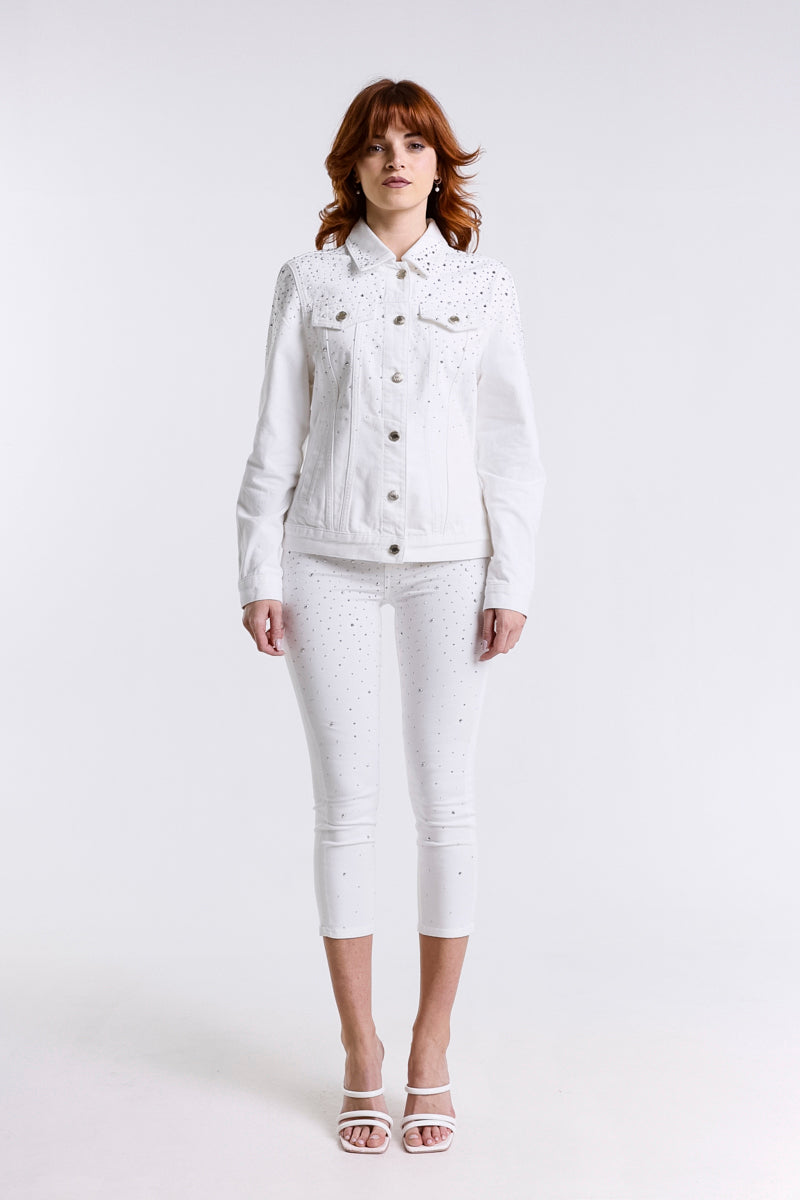PANTALONE CAPRI CON STRASS