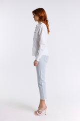 JEANS MOM FIT VITA ALTA CHIARO