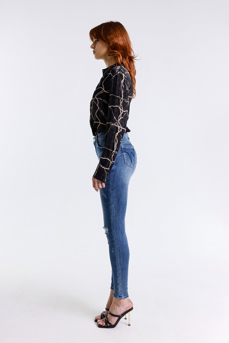 JEANS PUSH UP LAVAGGIO SCURO