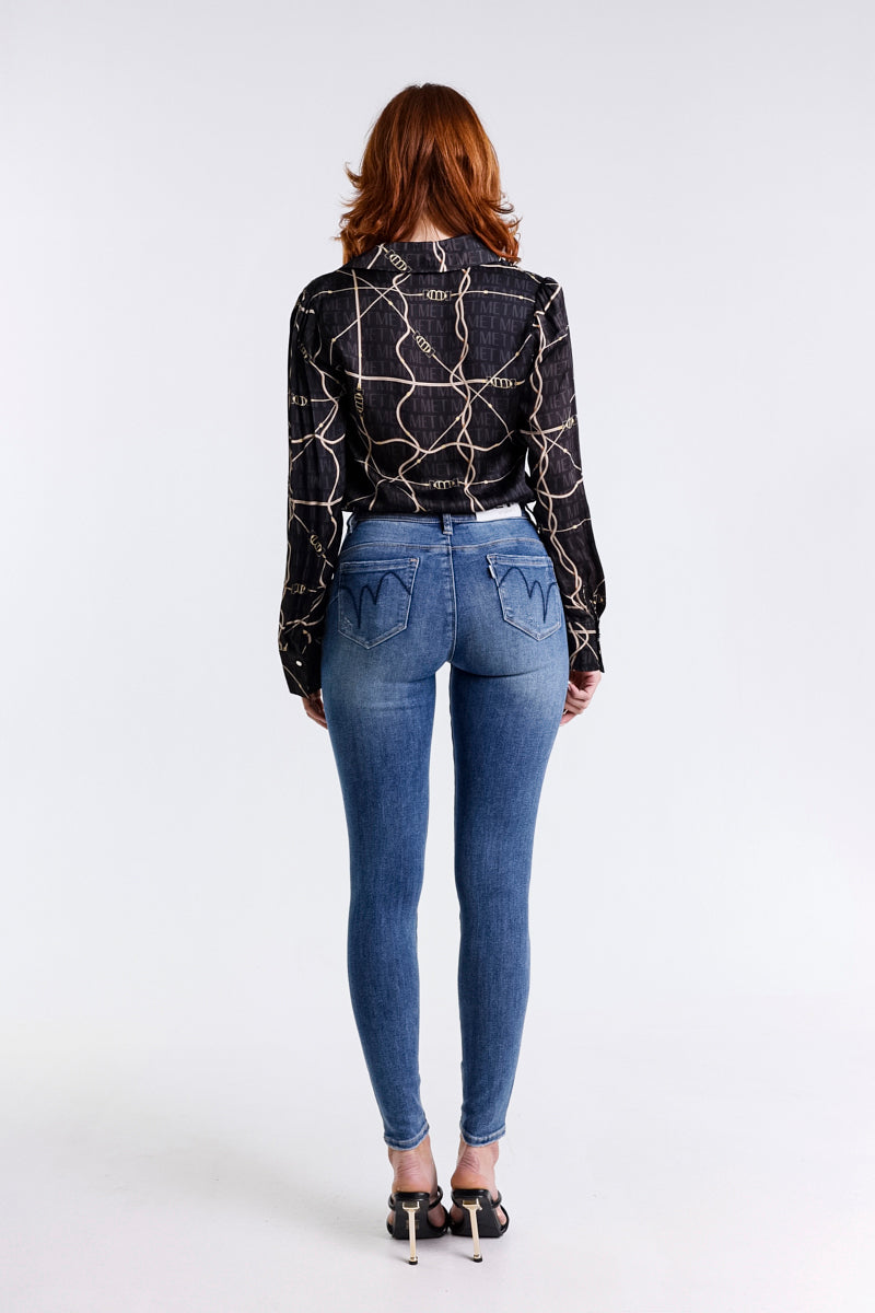 JEANS PUSH UP LAVAGGIO SCURO