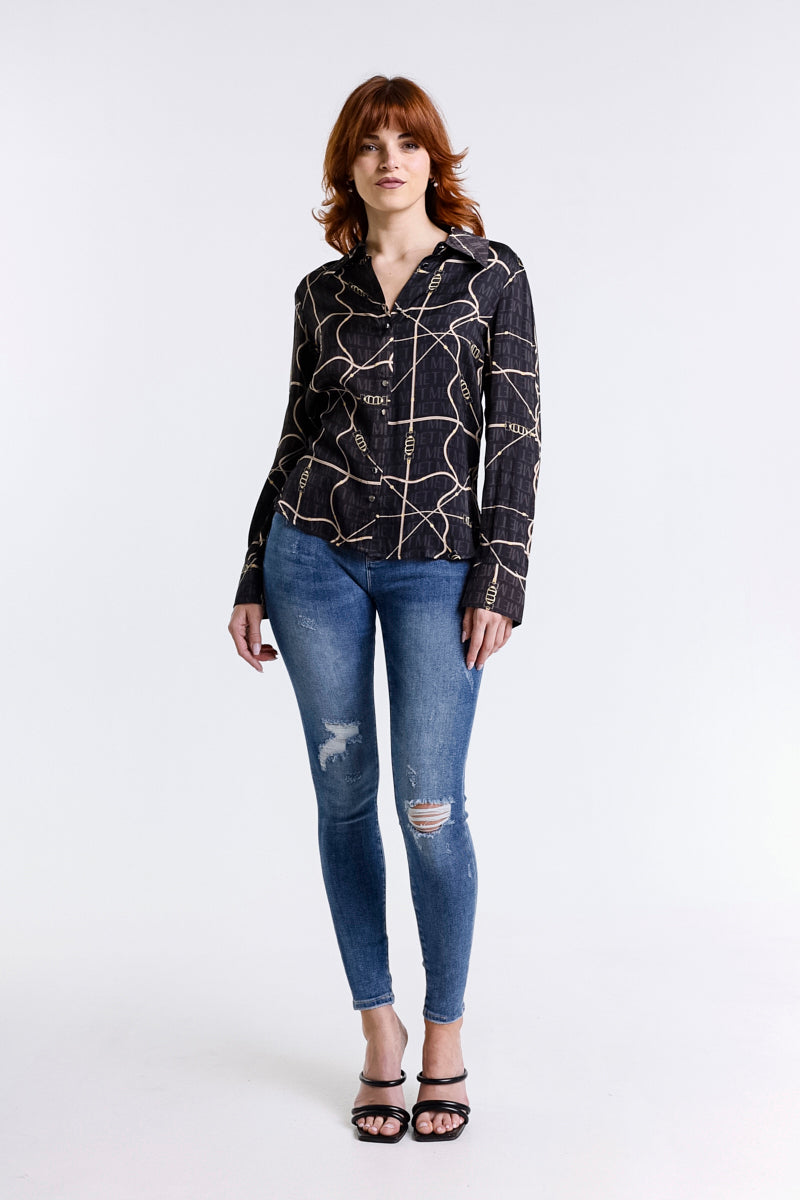 CAMICIA OVER LOGO CATENA