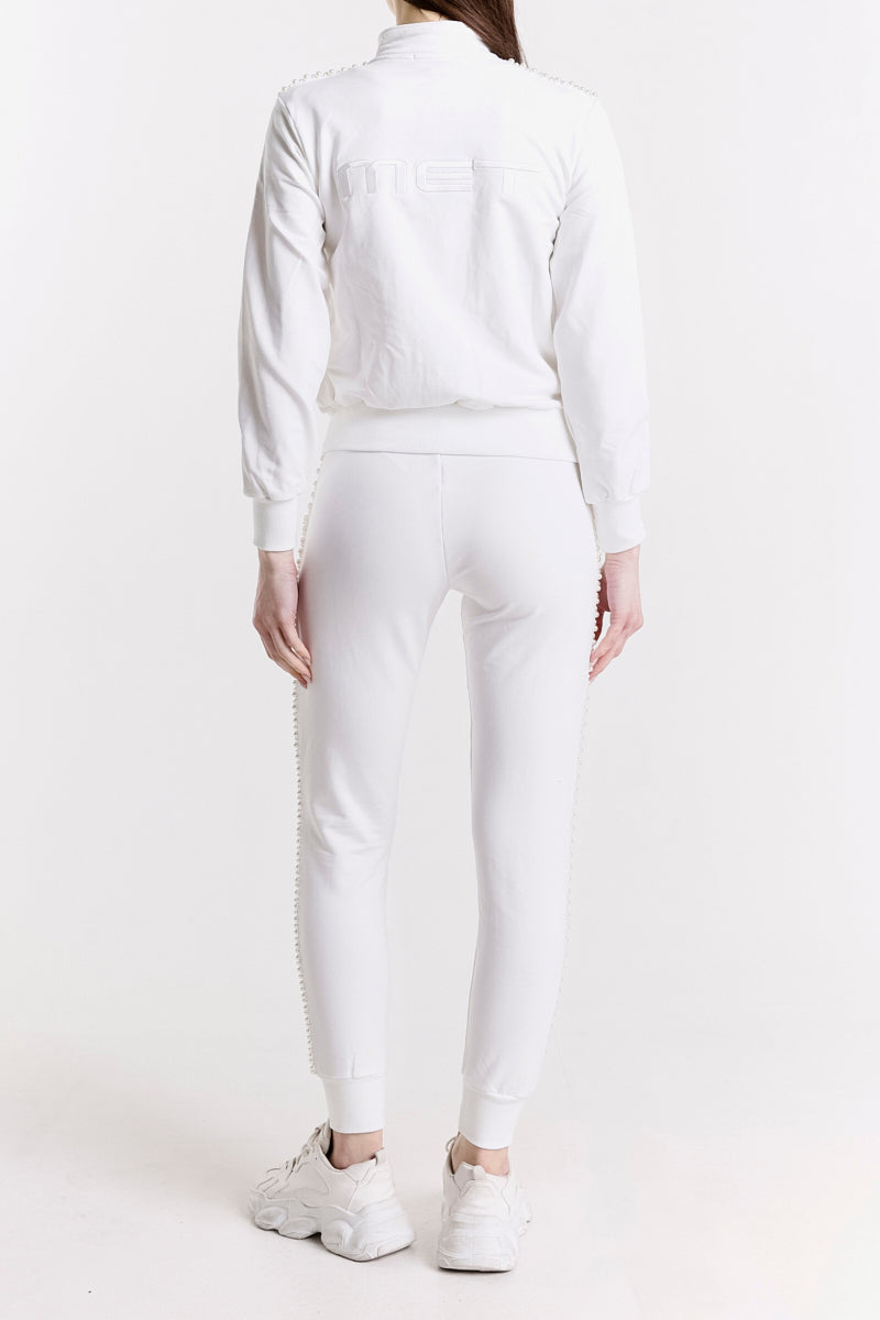 COMPLETO FELPA CON PERLE