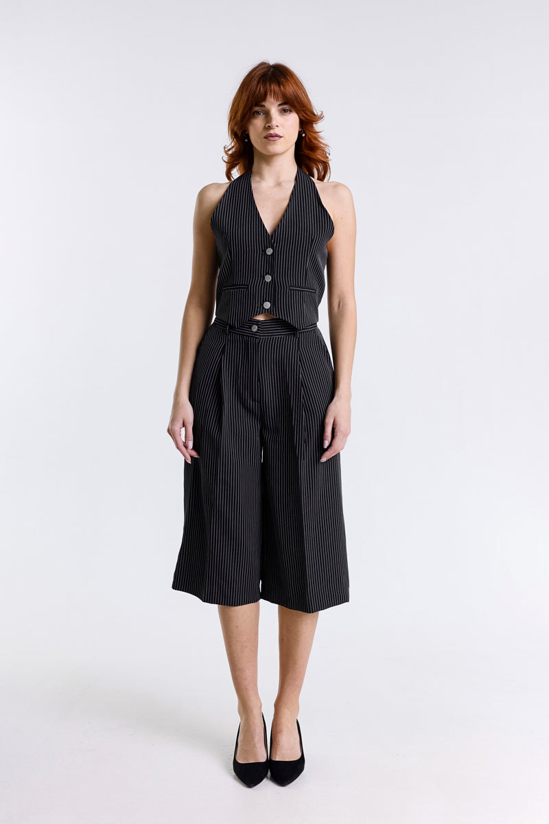 GILET CROPPED GESSATO