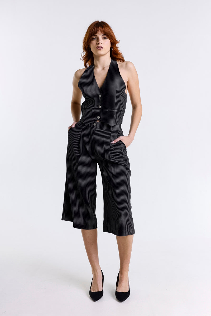 GILET CROPPED GESSATO