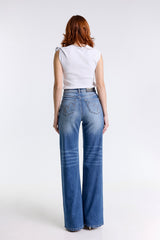 WIDE LEG FLAIR JEANS