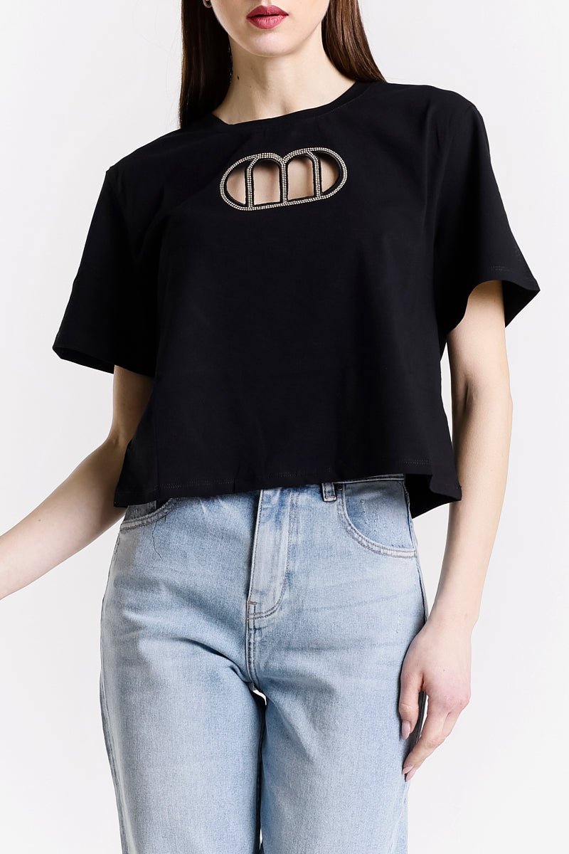 CROP TOP LOGO CUT-OUT
