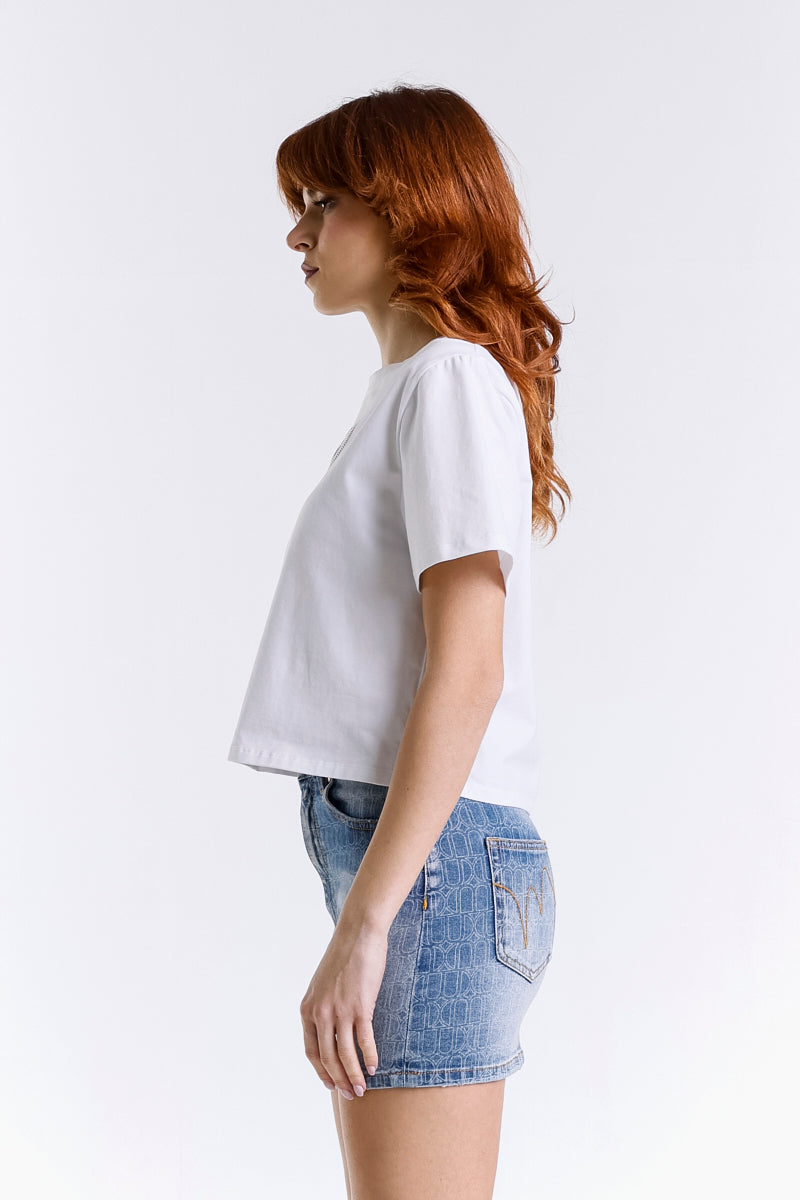 CROP TOP LOGO CUT-OUT