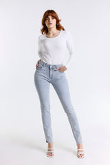 REGULAR WAIST STRAIGHT JEANS
