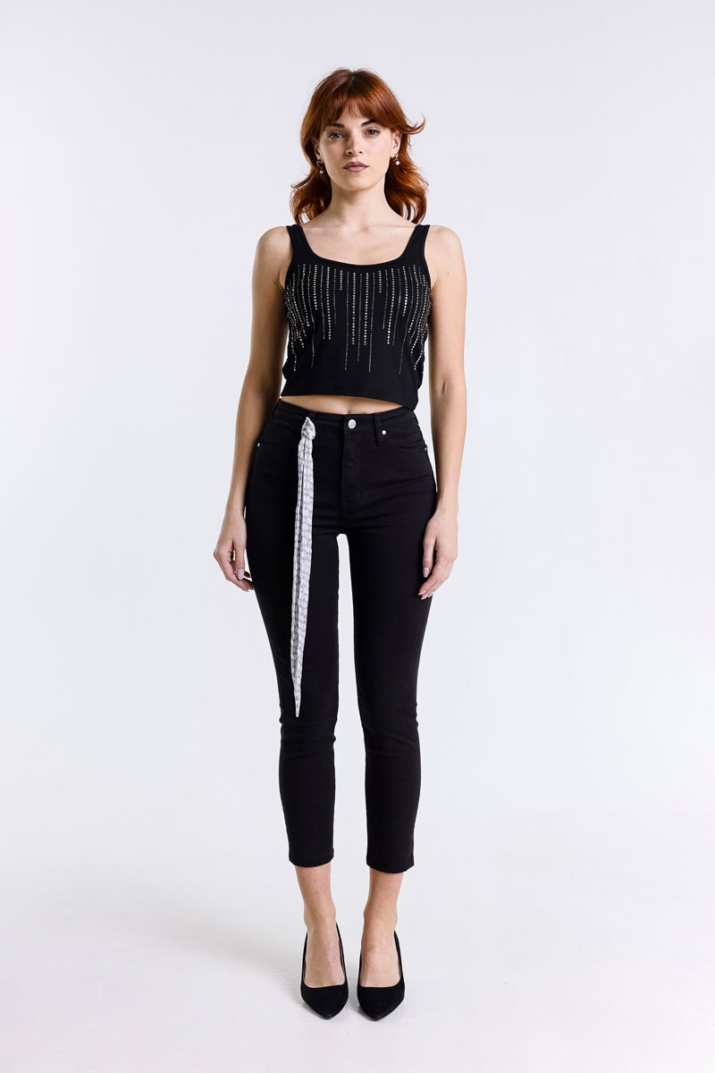 CROP TOP BORCHIE ORO