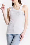 RHINESTONE ONE-SHOULDER TOP