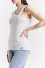 RHINESTONE ONE-SHOULDER TOP
