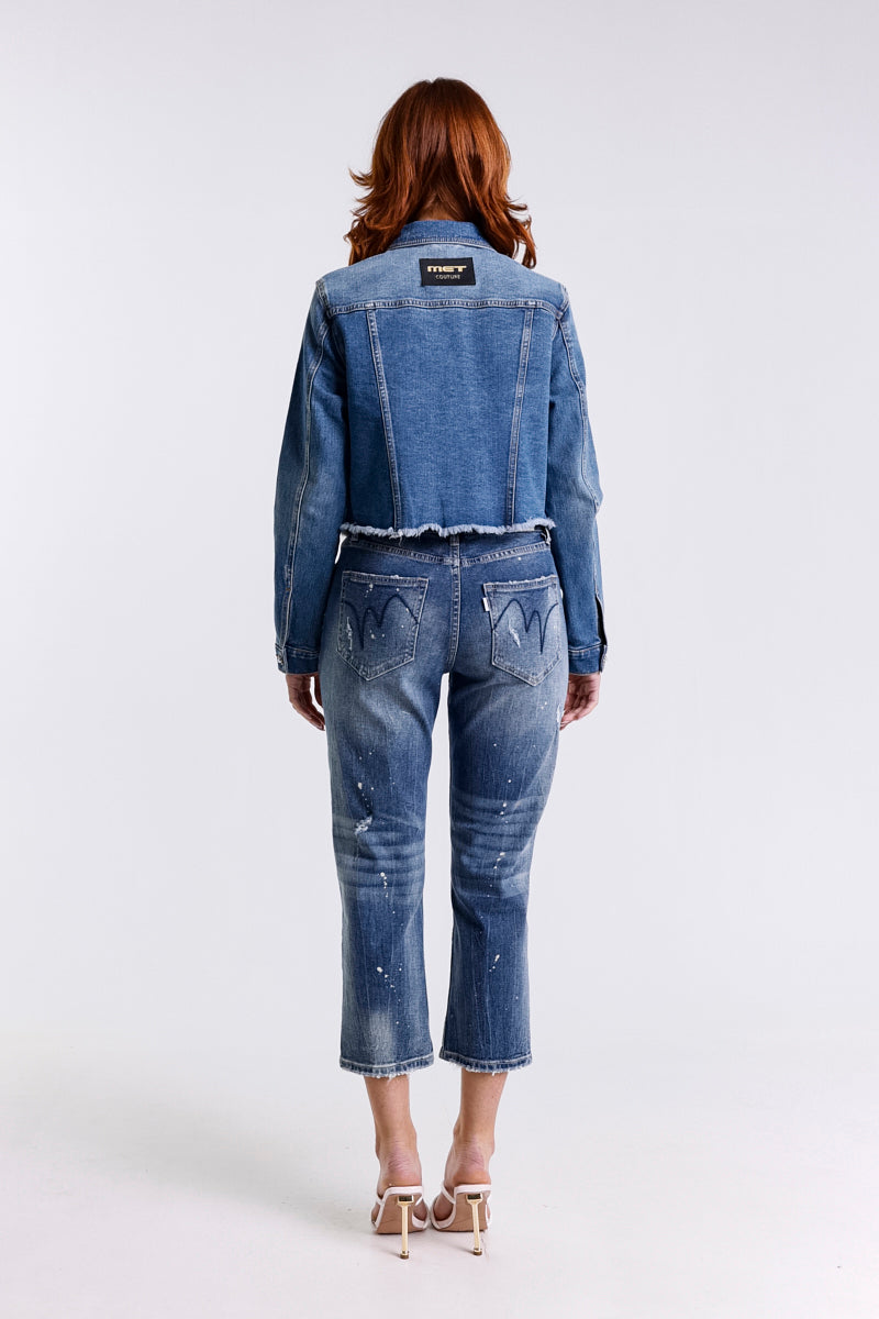 JEANS MOM FIT VITA ALTA SCURO