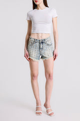 SHORTS DENIM CON BORCHIE