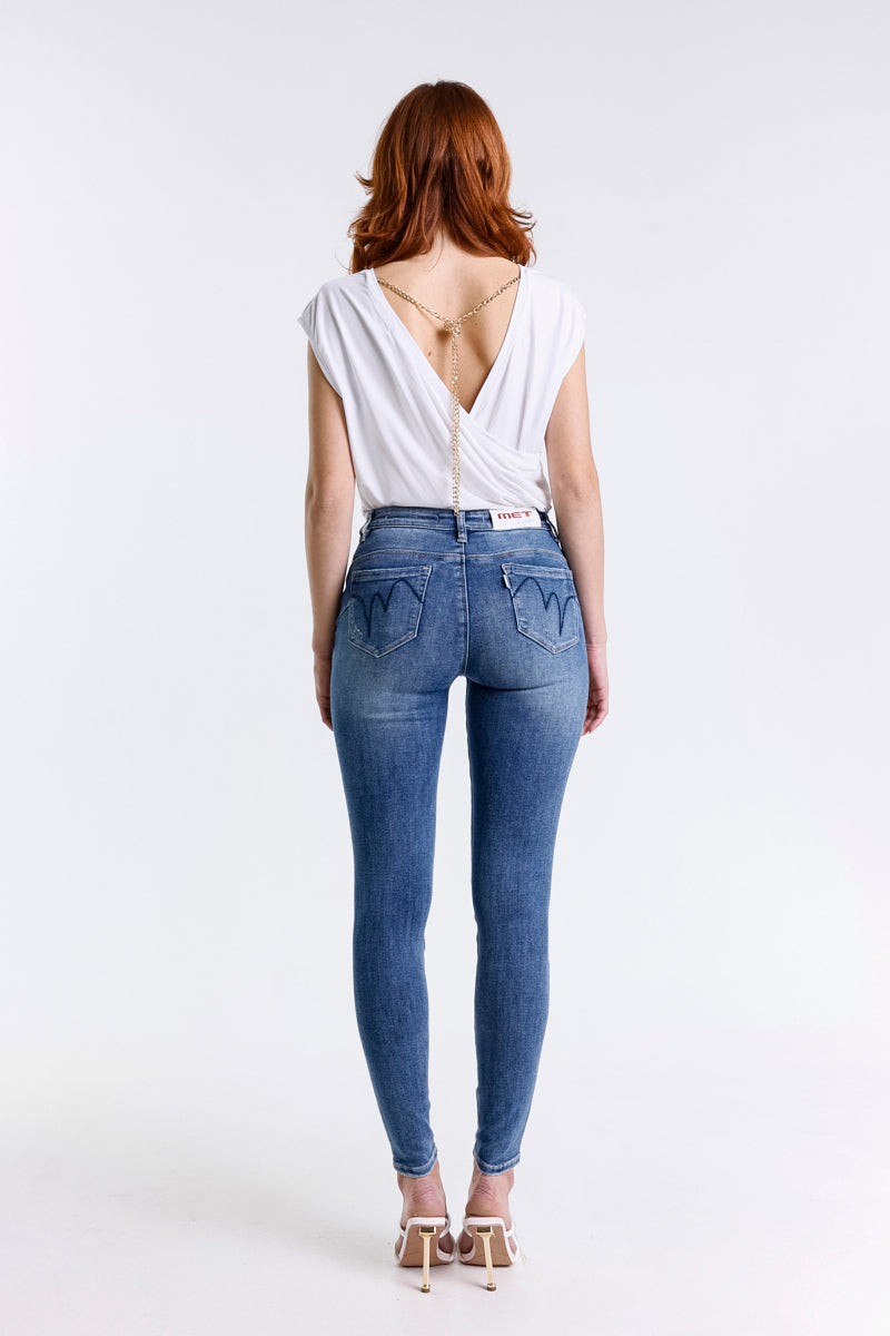 JEANS PUSH UP LAVAGGIO SCURO