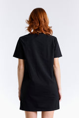 T-SHIRT DRESS LOGO CUT OUT