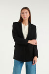Elegant black jacket with a tailored cut