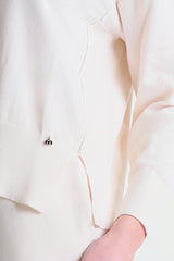 Dropped-shoulder crew neck jumper