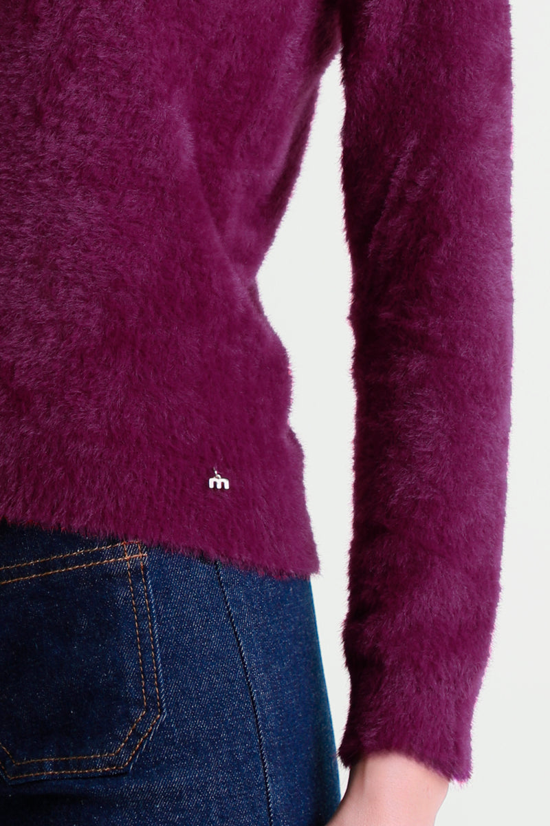 Maglia con scollo a V in filato morbido