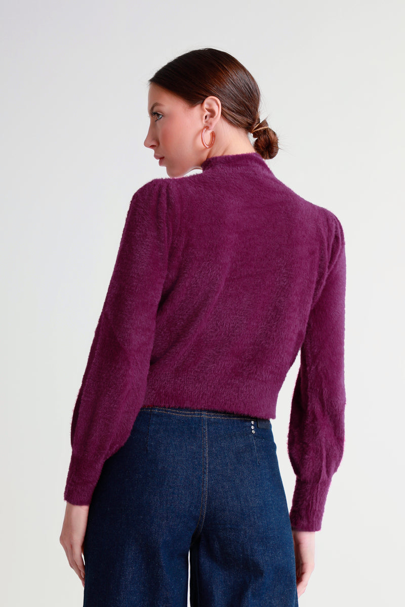 Maglia dolcevita in filato soffice