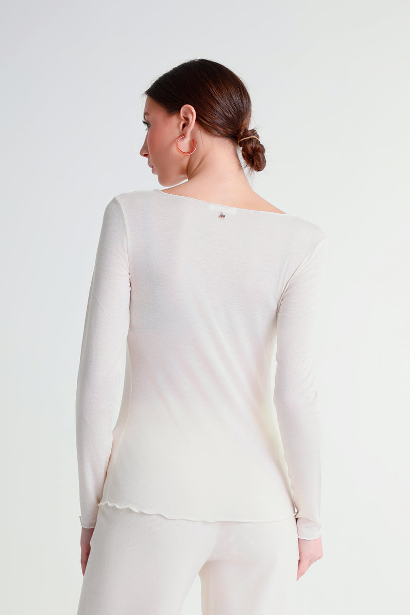 T-shirt a maniche lunghe in jersey leggero