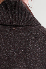 Lurex high-neck top
