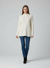 Maglione Tunica a Collo Alto con Tasche