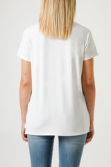 RHINESTONE LOGO CREW NECK T-SHIRT