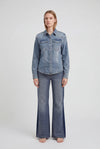 Camicia Giacca Donna in Denim – Lavaggio Medio, Taglio Slim