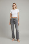 Jeans Donna Flare Fit Grigio – Vita Media, Gamba Svasata, Stile Minimal Moderno