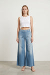 Jeans Donna Palazzo – Denim Chiaro Effetto Vintage Fluido