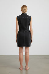 Abito Donna Denim Nero Sleeveless – Taglio Midi