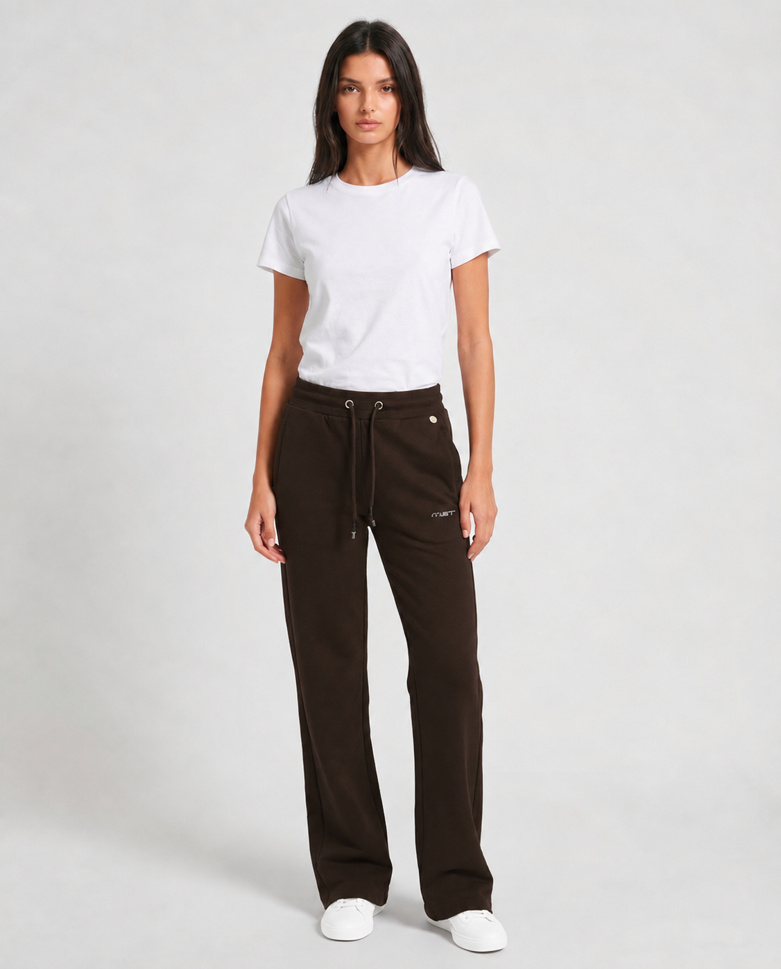 Pantaloni jogging a gamba dritta