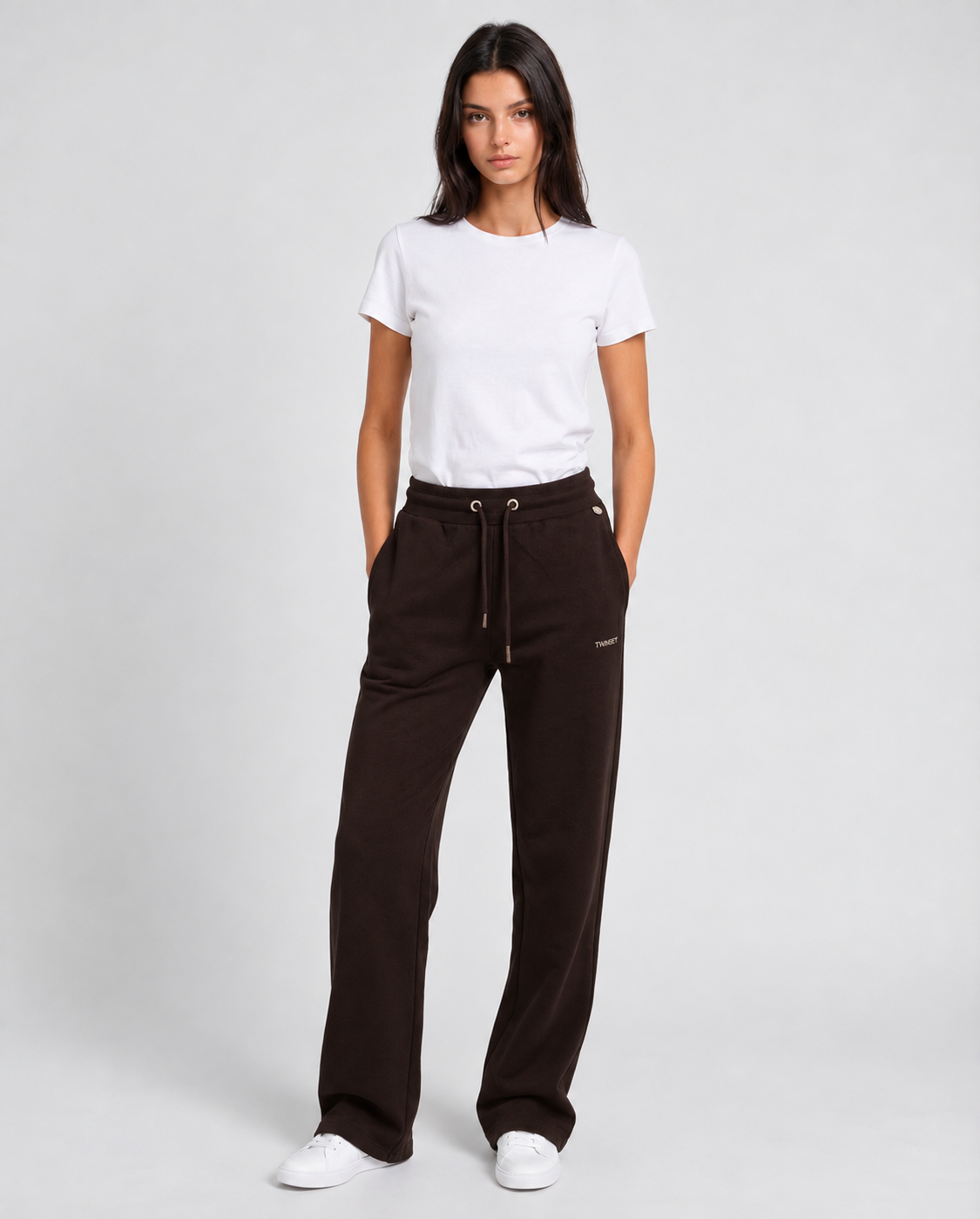 Pantaloni jogging wide leg