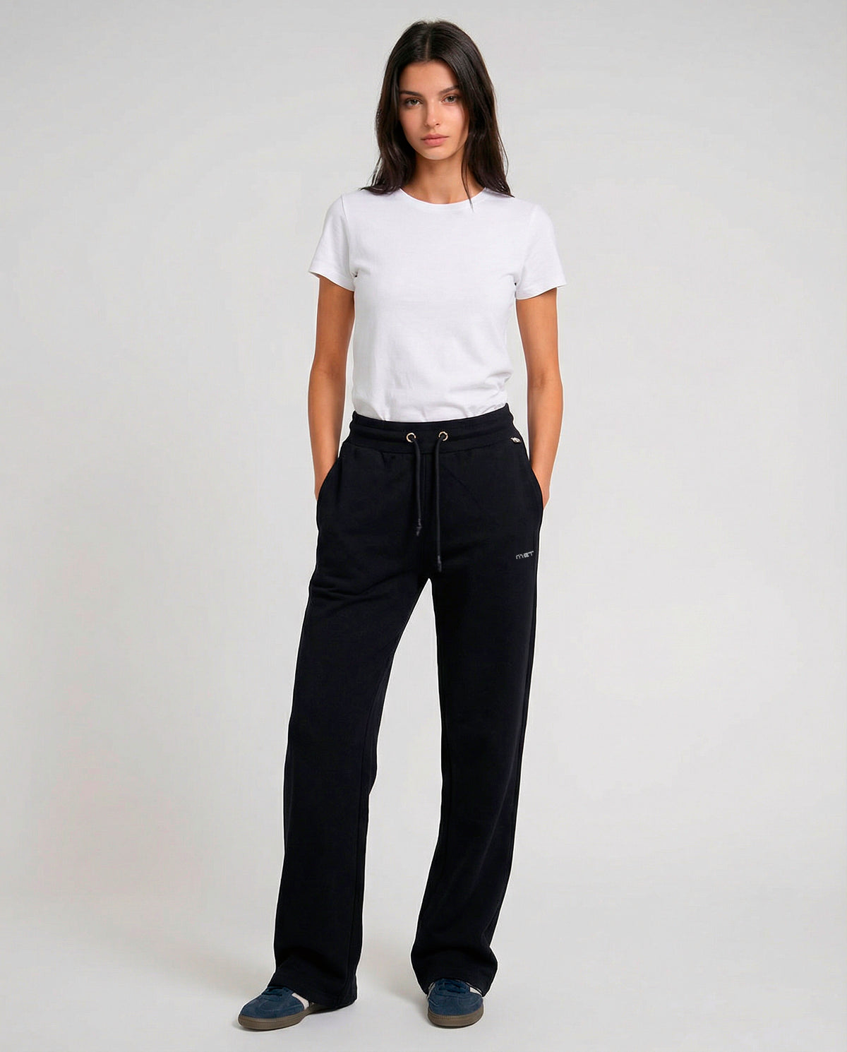 Pantaloni jogging wide leg