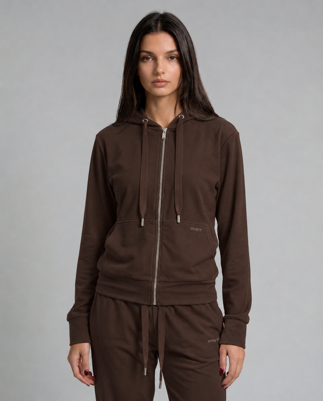 Felpa con cappuccio full zip