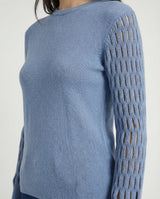 Maglia in viscosa con maniche traforate