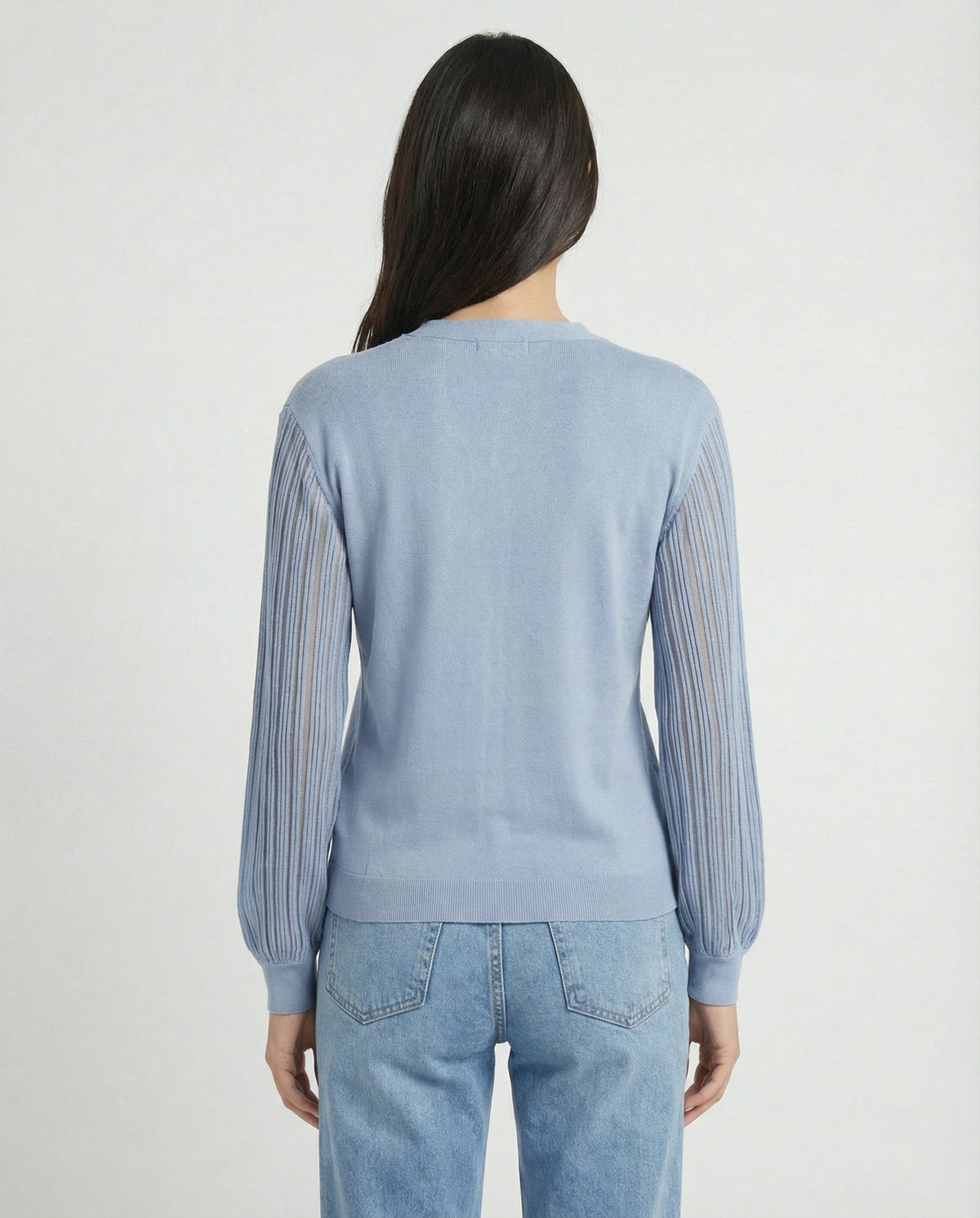 Cardigan con maniche plissé
