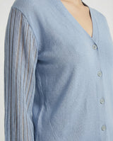 Cardigan con maniche plissé