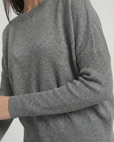 Maglia over lurex girocollo