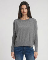 Maglia over lurex girocollo
