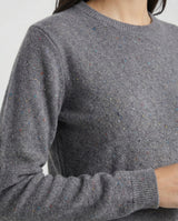 Maglia girocollo in filato mélange